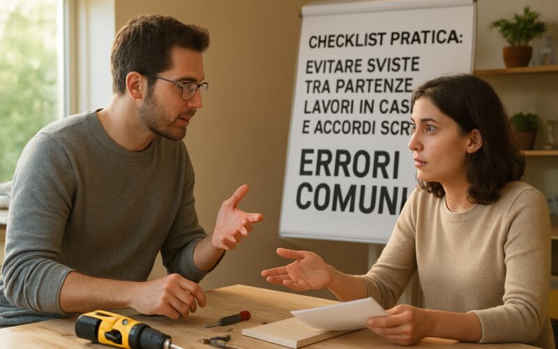 Checklist pratica: evitare sviste tra partenze, lavori in casa e accordi scritti